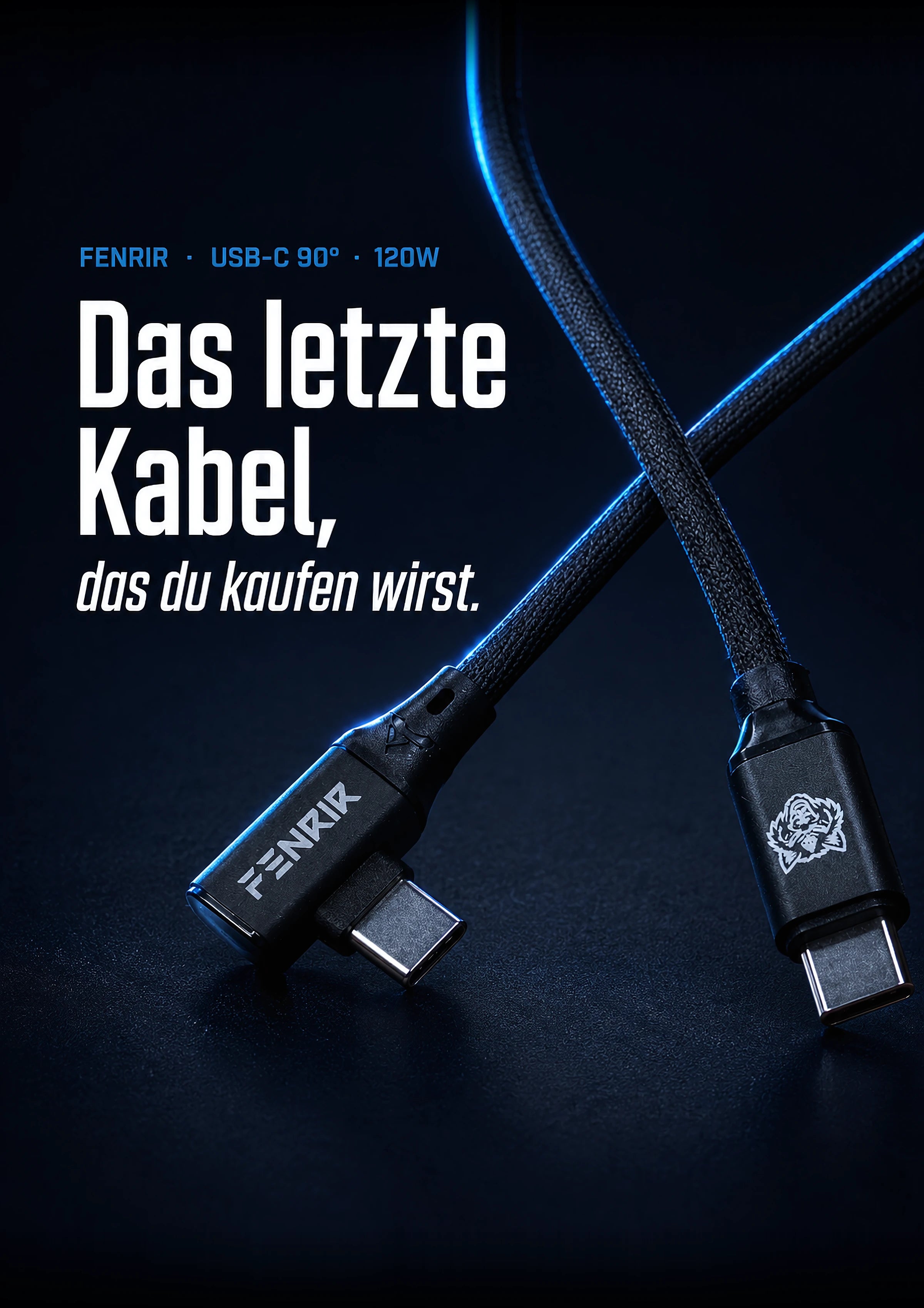 FENRIR USB-C 90° Gaming-Kabel